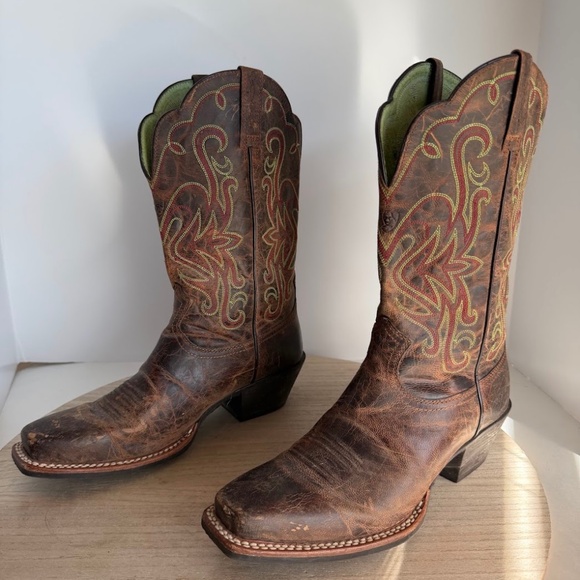 Ariat Shoes - Ariat Heritage Western X-Toe Boots Women’s 7 B Brown Leather